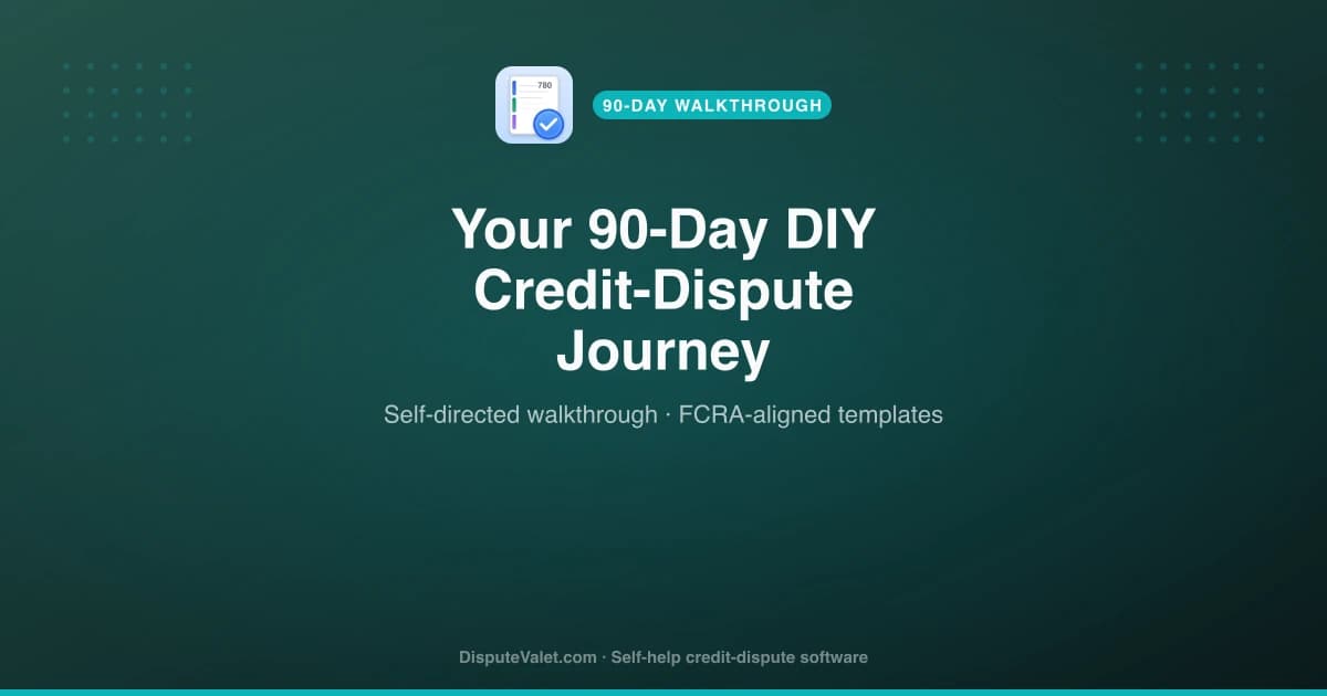 Your 90-Day DIY Credit-Dispute Journey Walkthrough