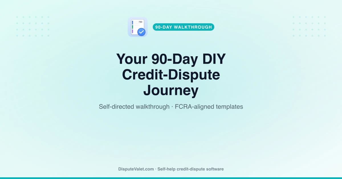 Your 90-Day DIY Credit-Dispute Journey Walkthrough