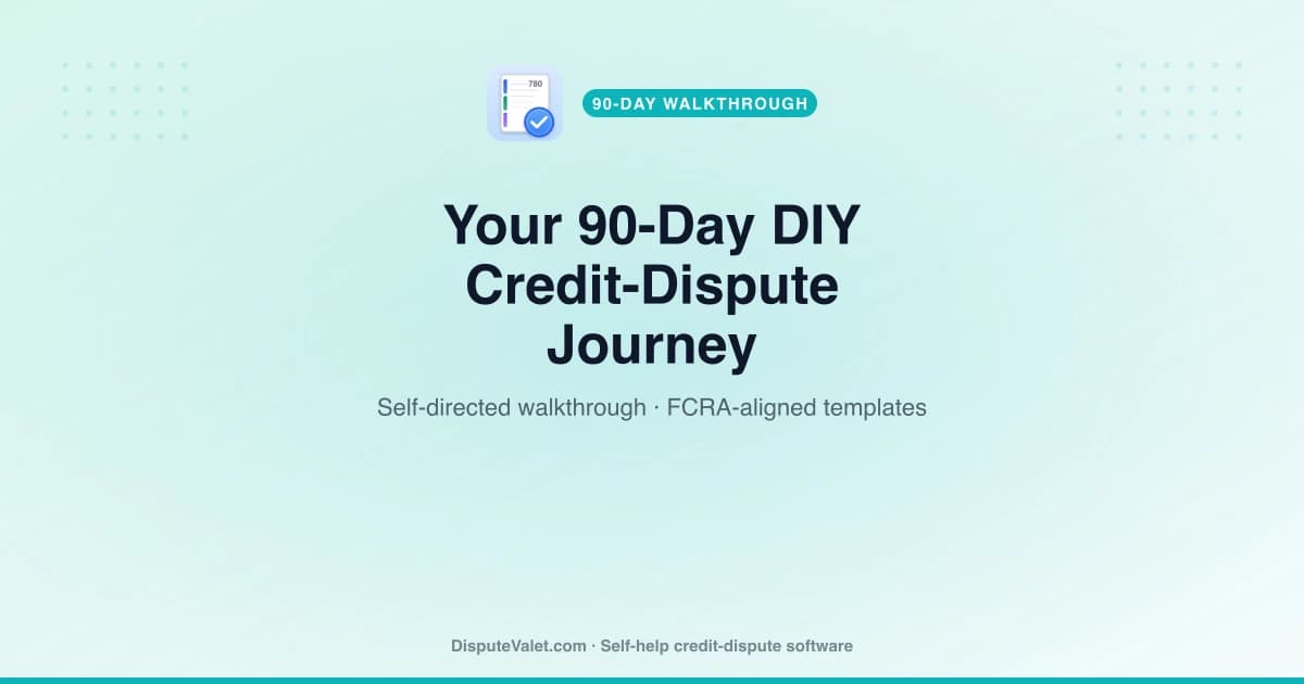 Your 90-Day DIY Credit-Dispute Journey Walkthrough