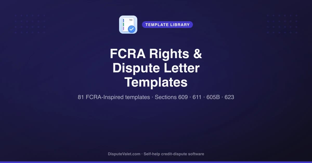 FCRA Rights & Dispute Letter Templates Guide