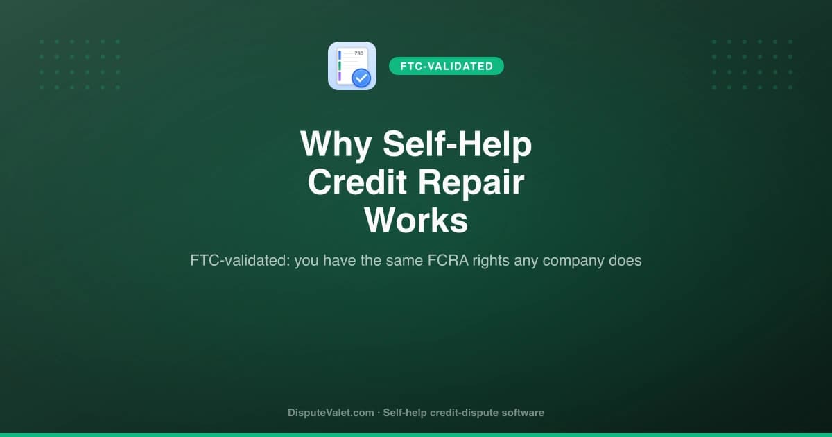 Does Self-Help Credit Repair Work? FTC Says Yes