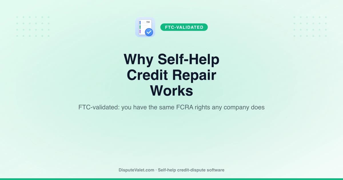 Does Self-Help Credit Repair Work? FTC Says Yes